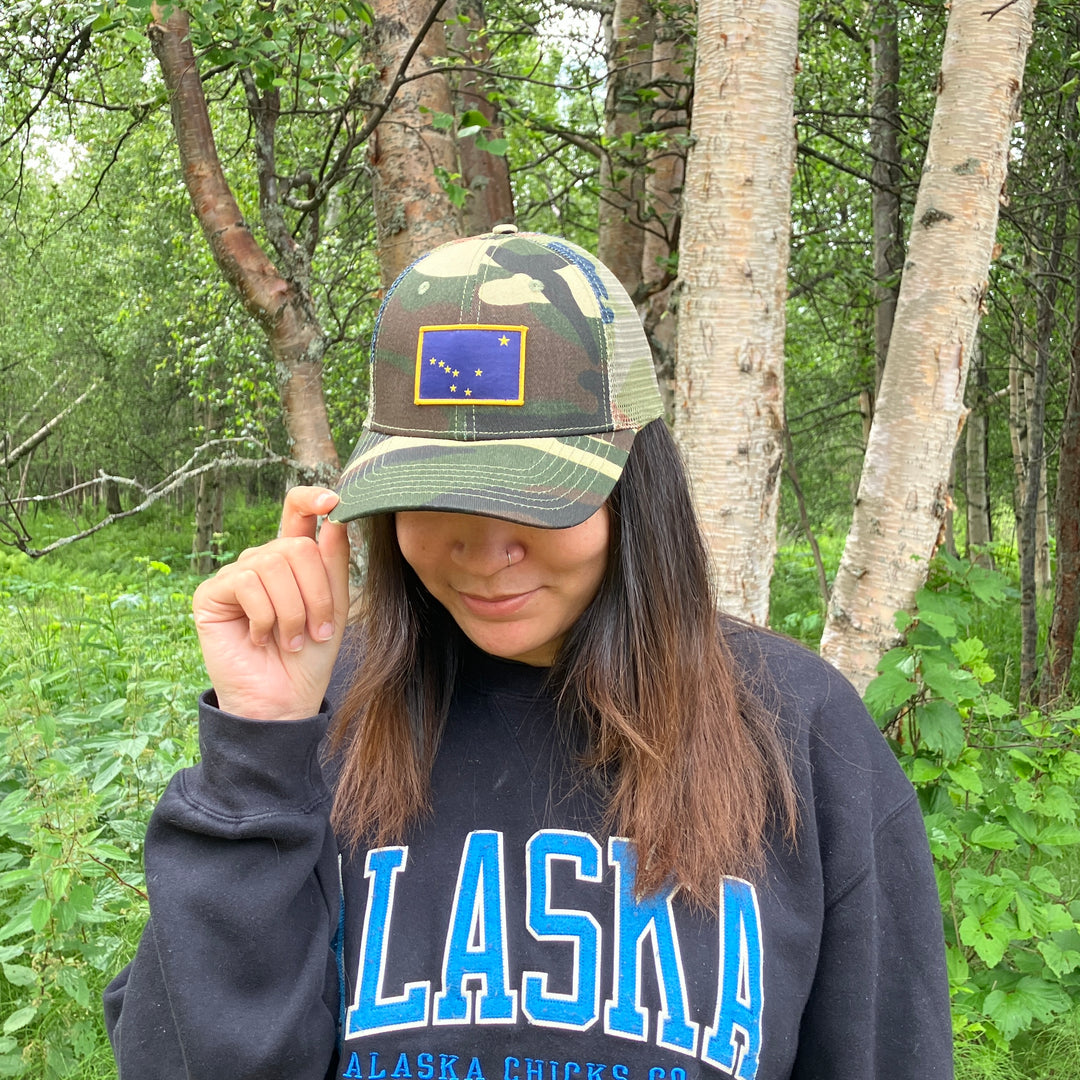 Alaska Flag Patch Trucker Hat