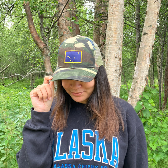 Alaska Flag Patch Trucker Hat
