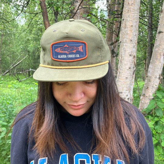 Salmon Flat Bill Trucker Hat