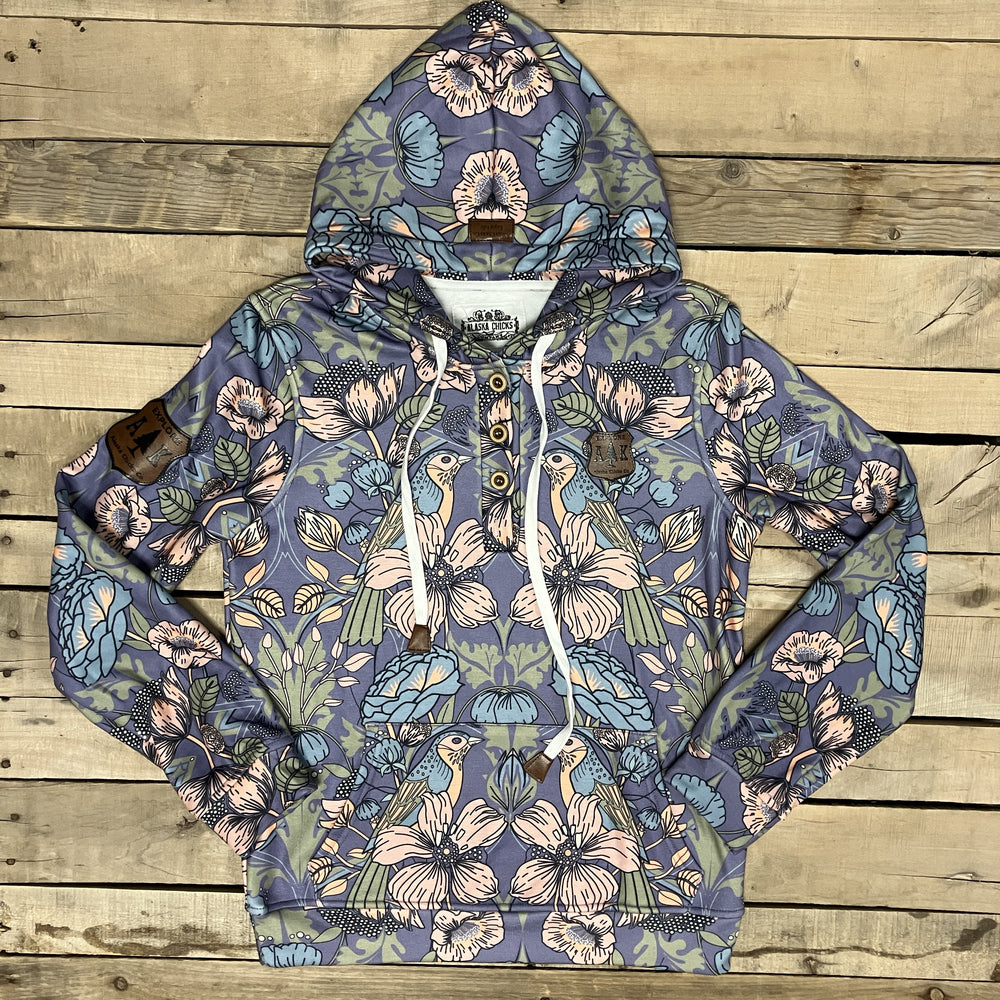Solid Blooming Bird Hoodie