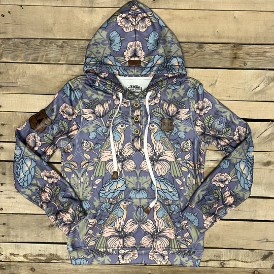 Solid Blooming Bird Hoodie