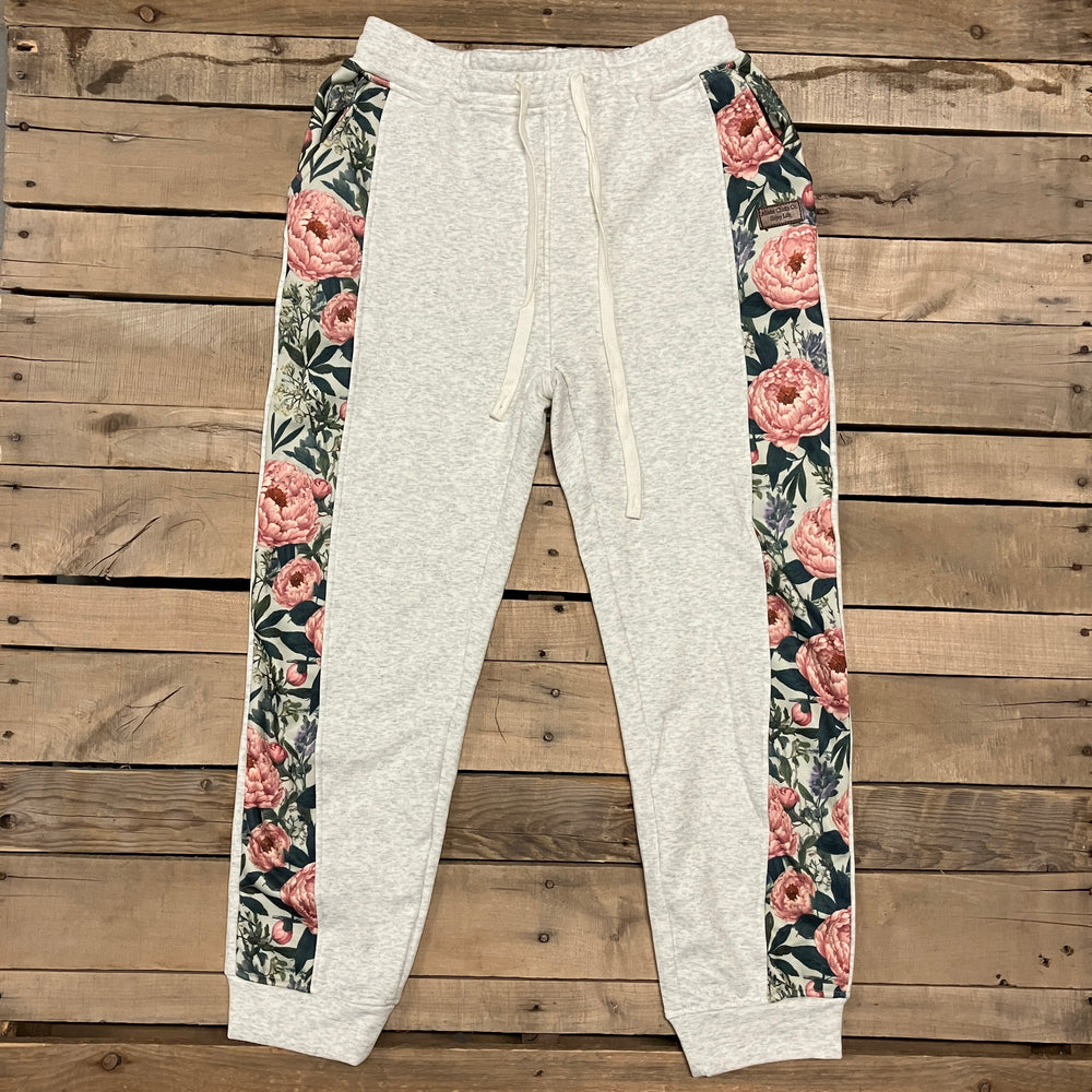 Vintage Peony Print Joggers