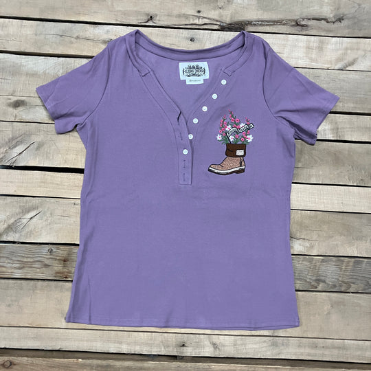 Fireweed Boot Embroidered T-shirt