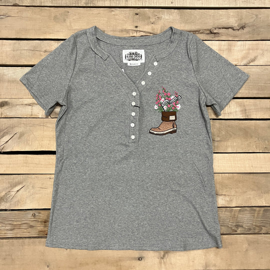 Fireweed Boot Embroidered T-shirt