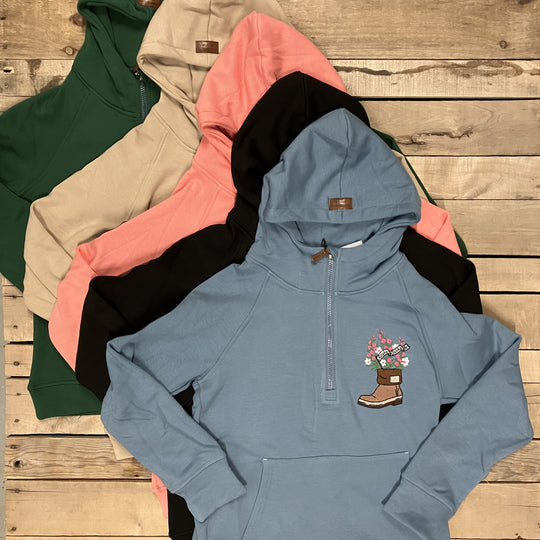 Fireweed Boot Embroidered Quarter Zip