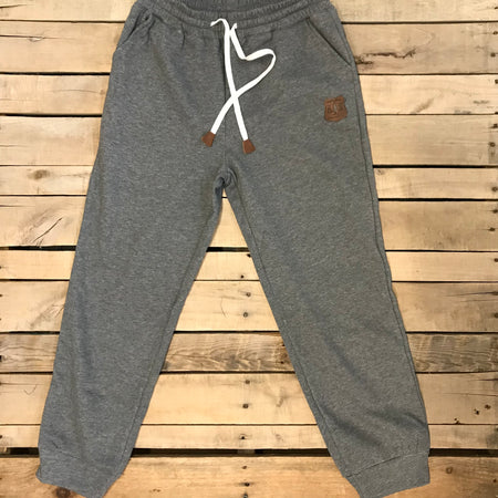 Leather Shield Patch Sweatpants - Lined