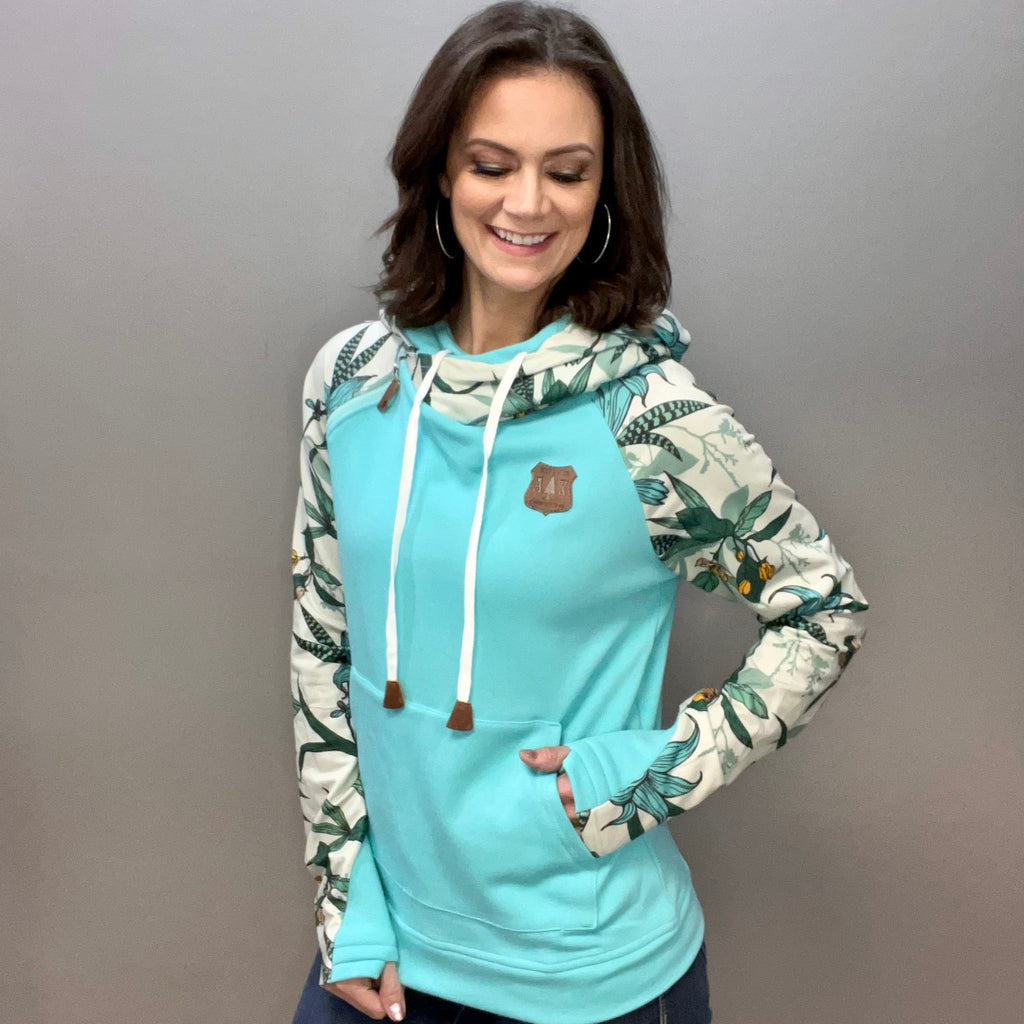 Floral Sleeve Hoodie – Alaska Chicks Co