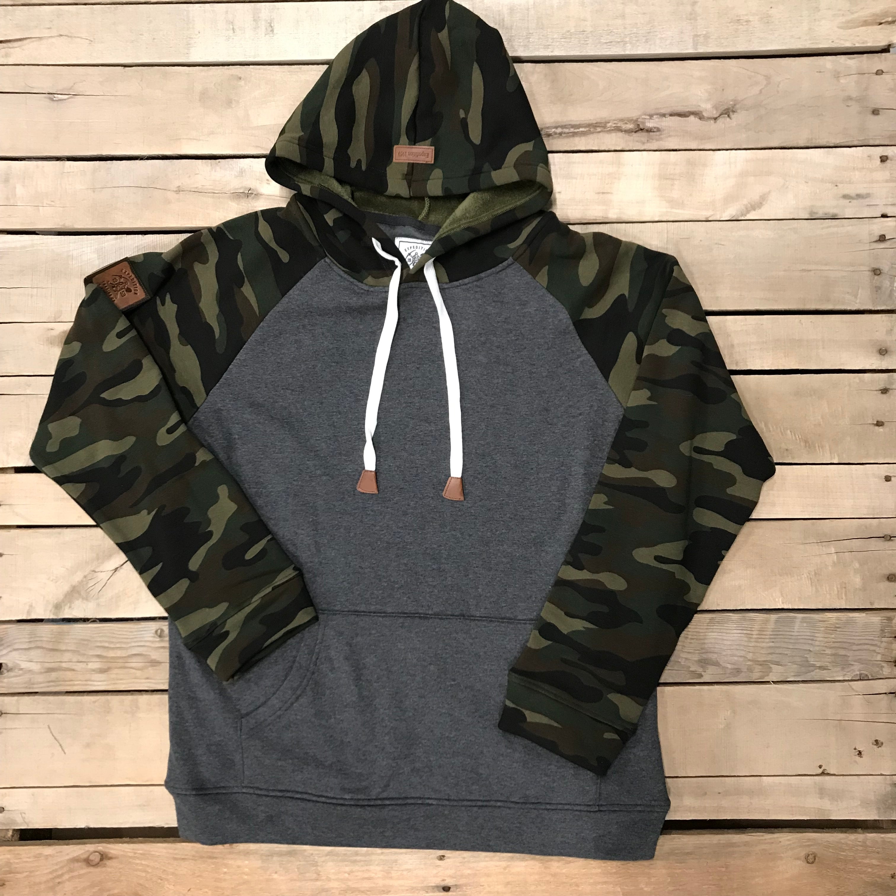 Camo sleeve hoodie sale