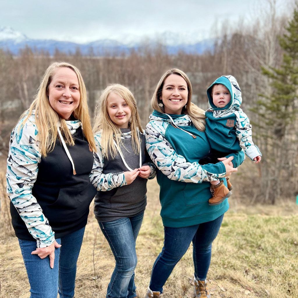 Floral Sleeve Hoodie – Alaska Chicks Co