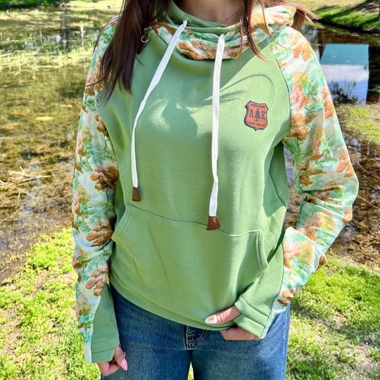 Watercolor Woodland Sleeve Hoodie
