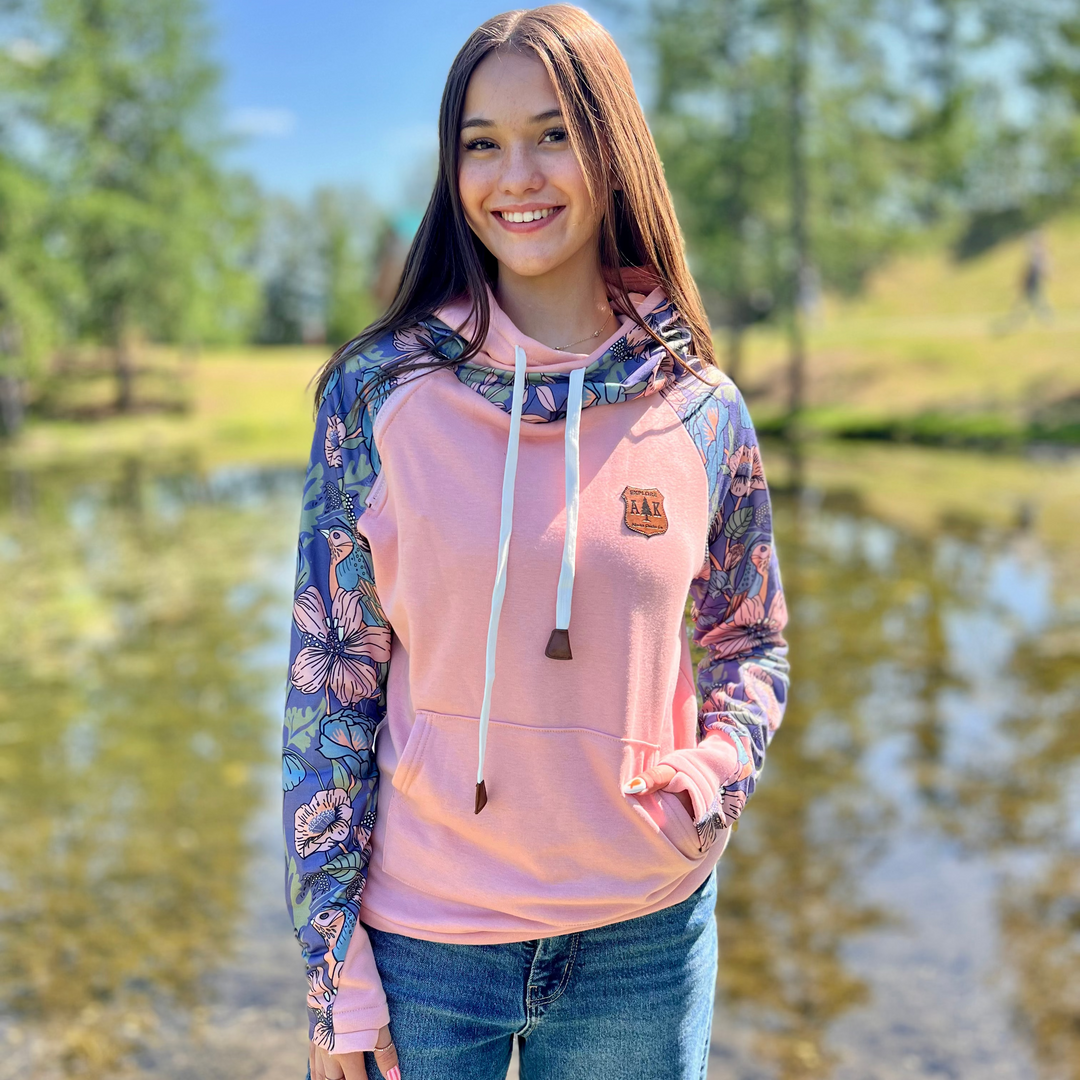 Blooming Bird Sleeve Hoodie