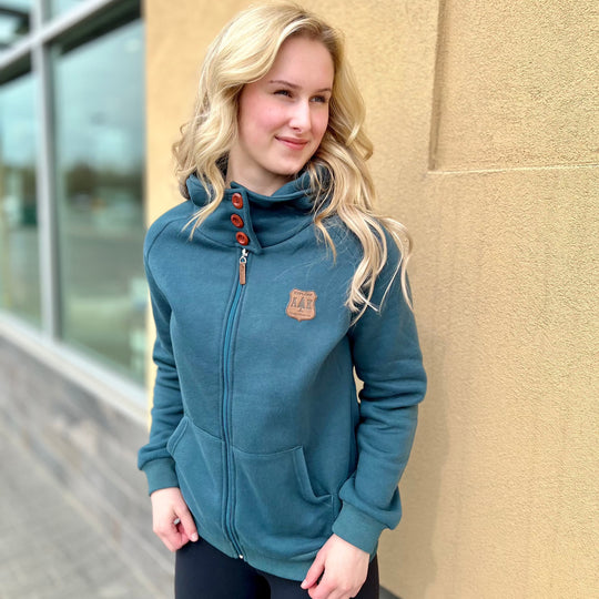 Lake Louise Leather Patch Full Zip