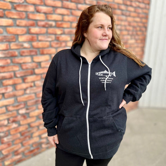 Wild Alaskan Salmon Zip-Up Hoodie