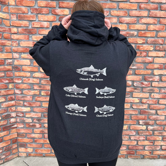 Wild Alaskan Salmon Zip-Up Hoodie