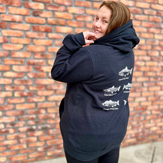 Wild Alaskan Salmon Zip-Up Hoodie
