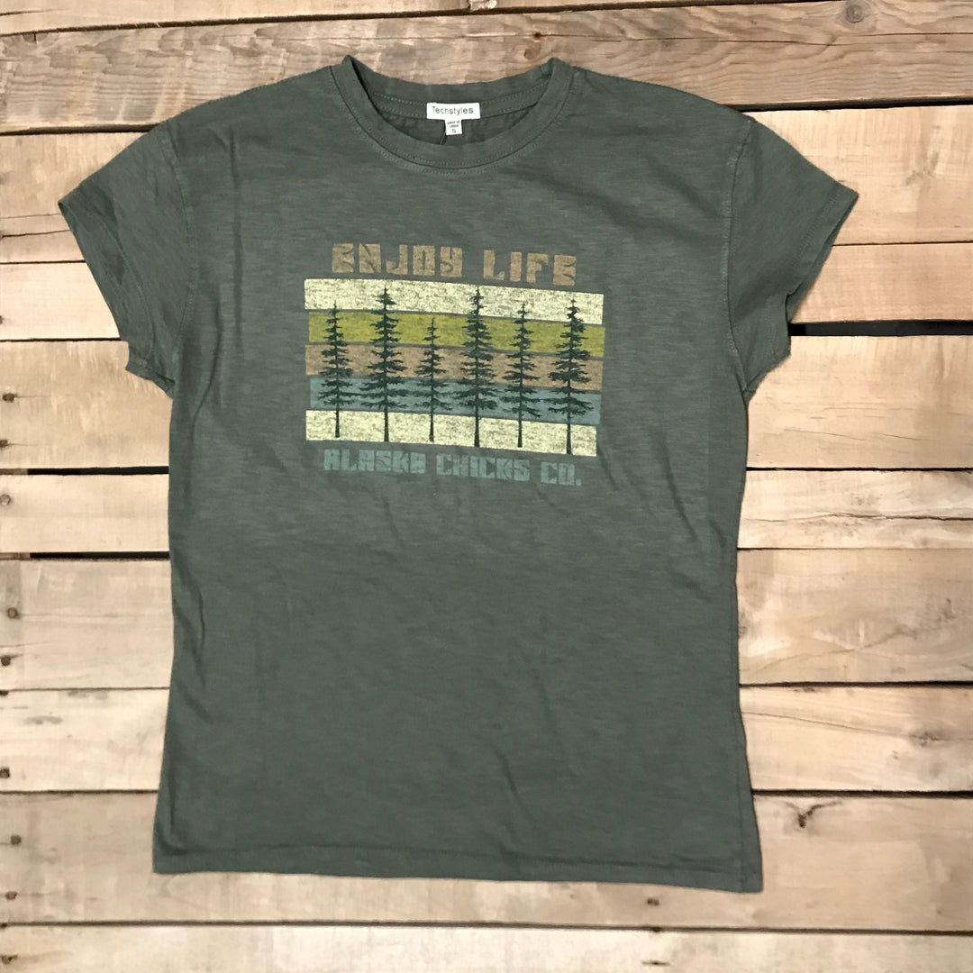 Enjoy Life Tree Line T-Shirt