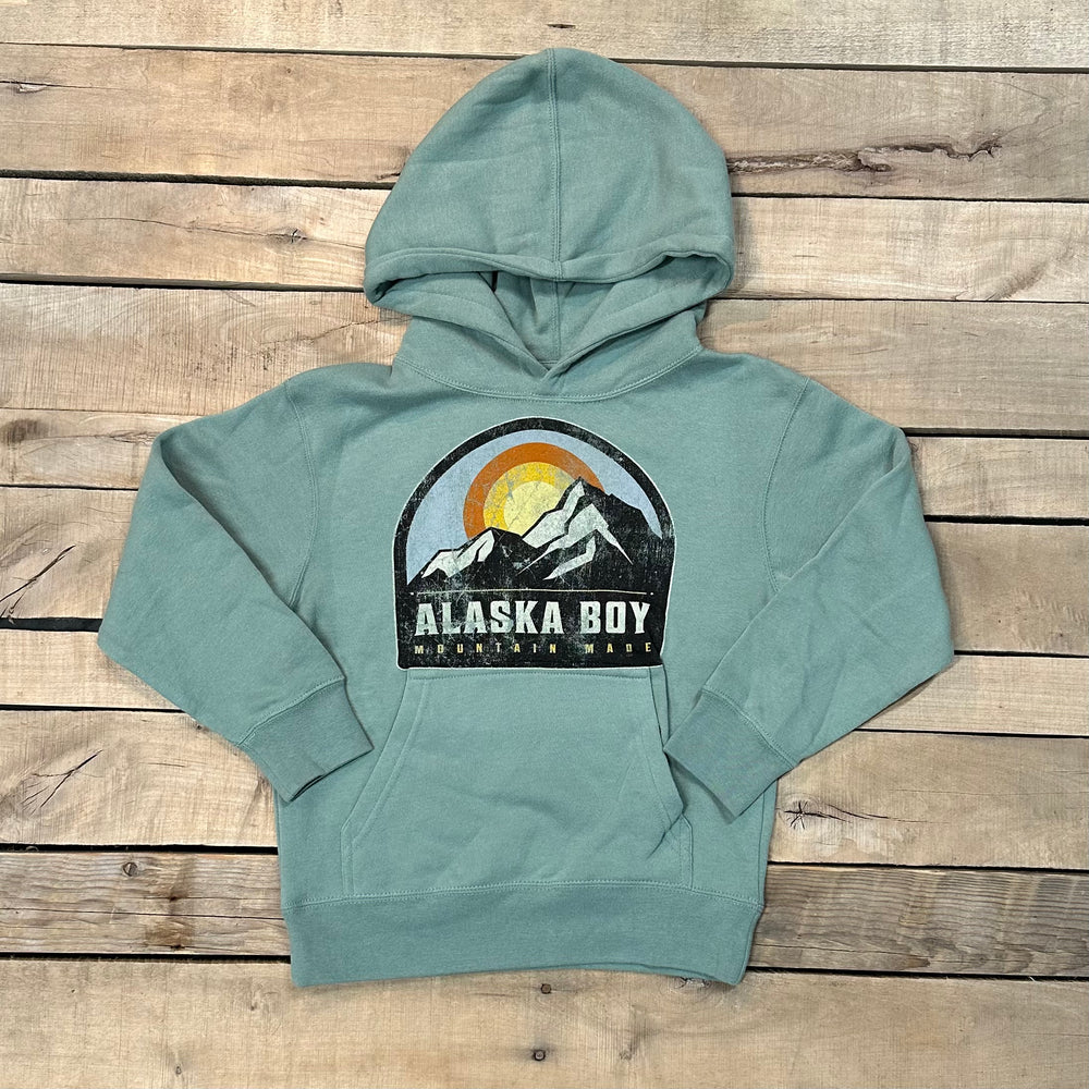 Alaska Boy Mountain Made Hoodie