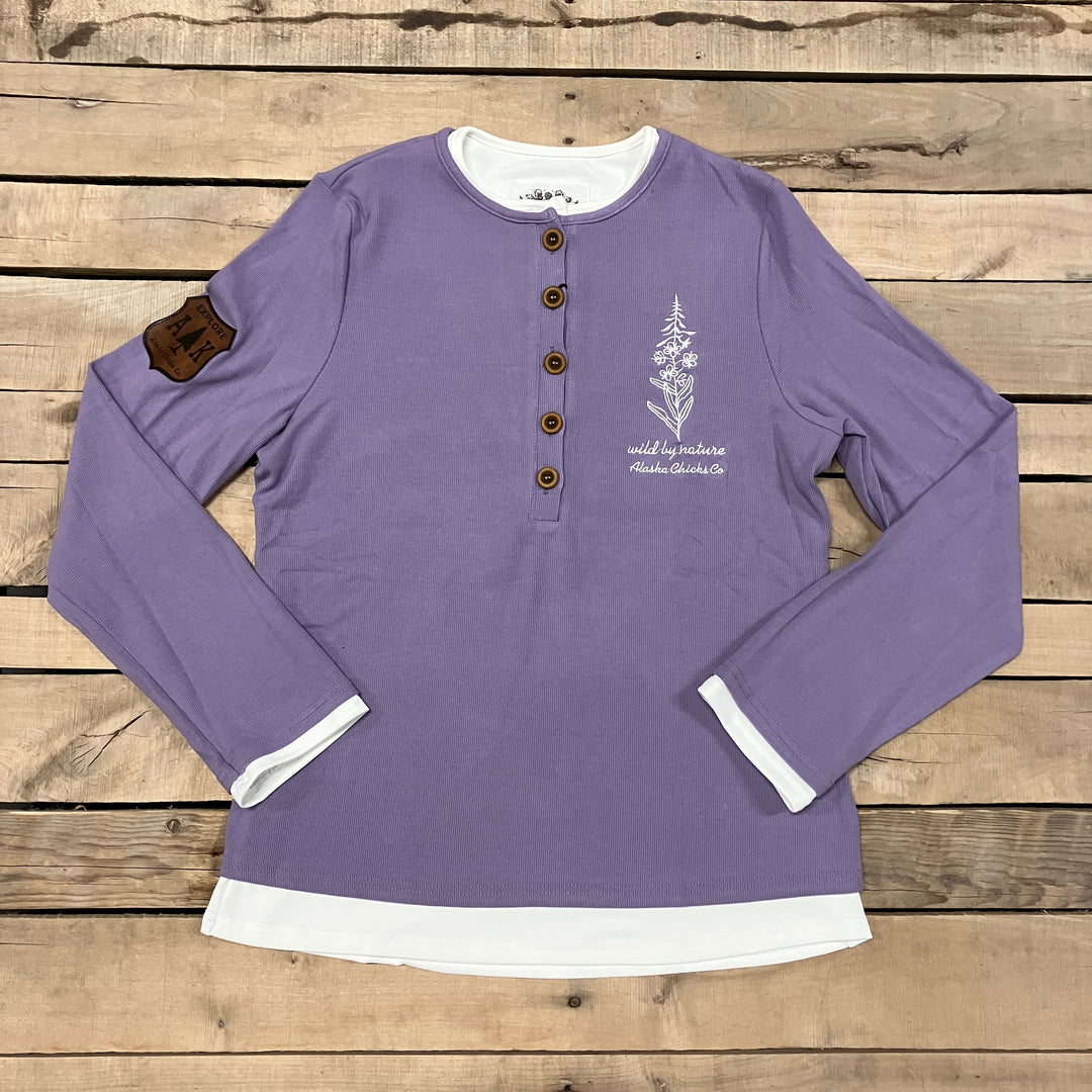 Wild By Nature Double-Layer Henley
