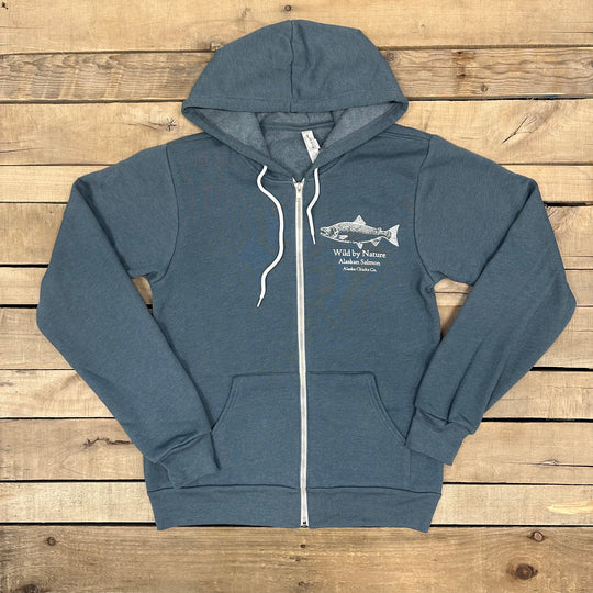 Wild Alaskan Salmon Zip-Up Hoodie