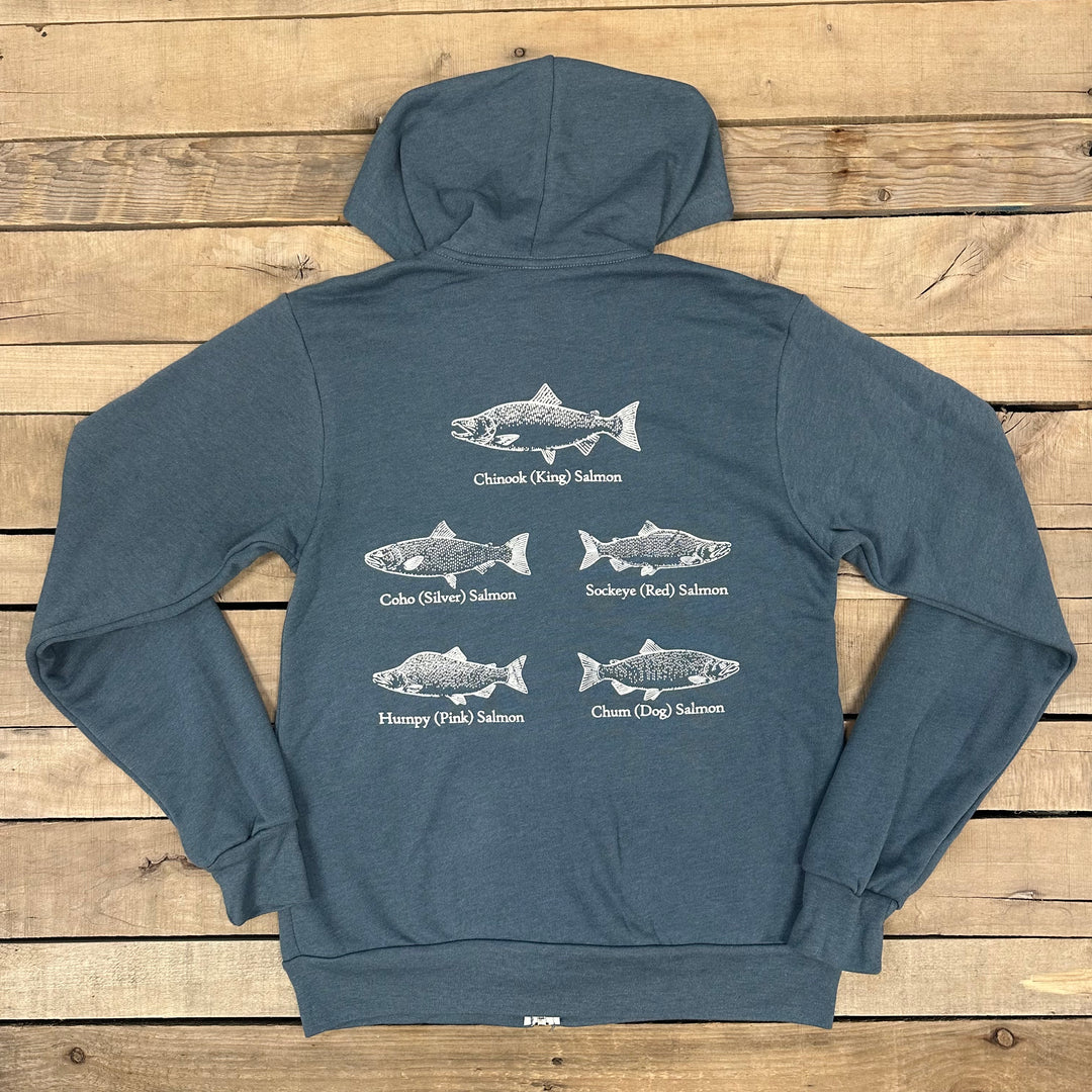 Wild Alaskan Salmon Zip-Up Hoodie