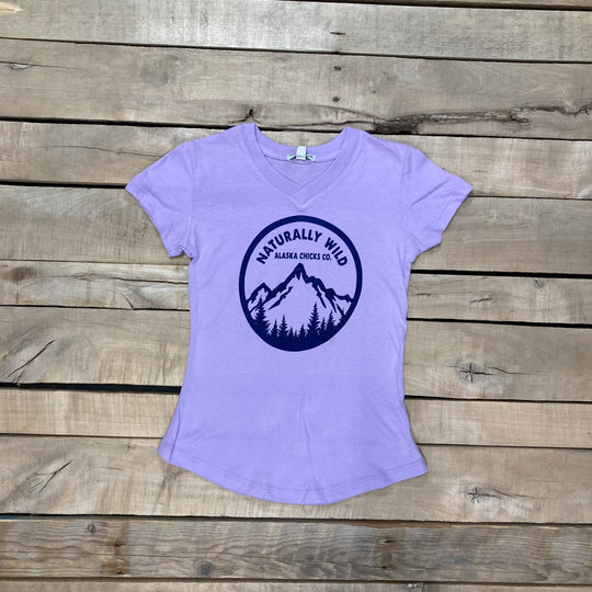 GIrl's Naturally Wild V-neck T-shirt