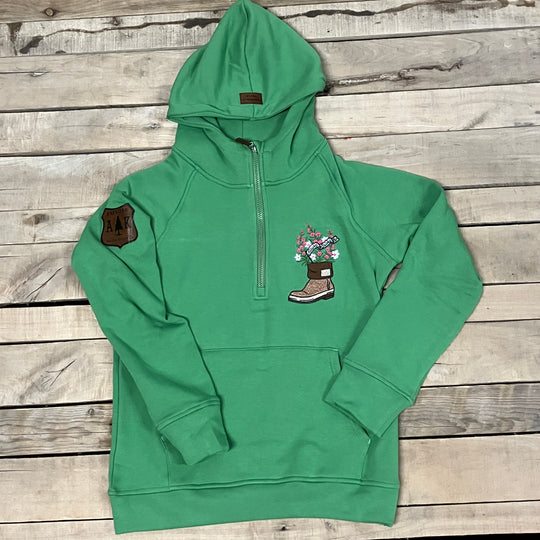 Fireweed Boot Embroidered Quarter Zip