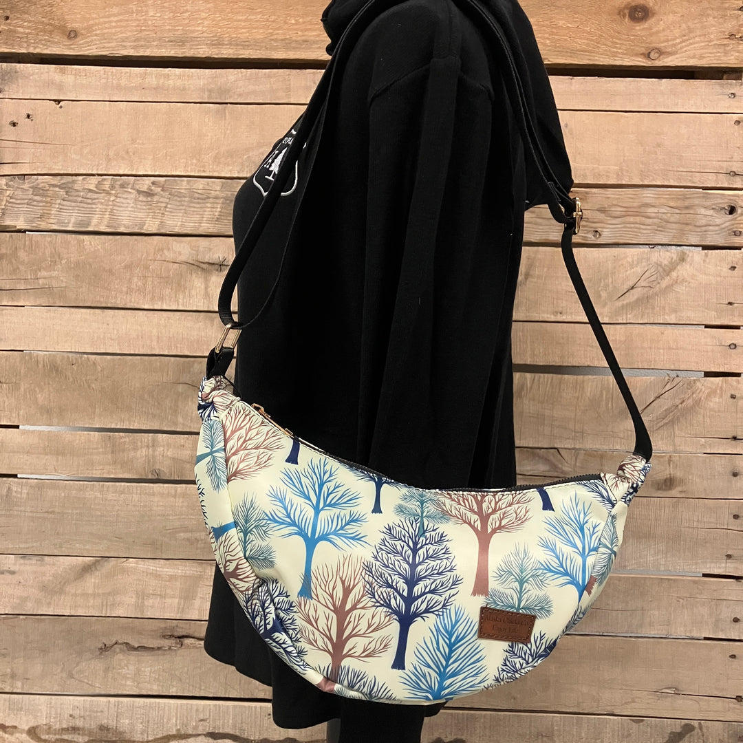 Printed Crescent Bag