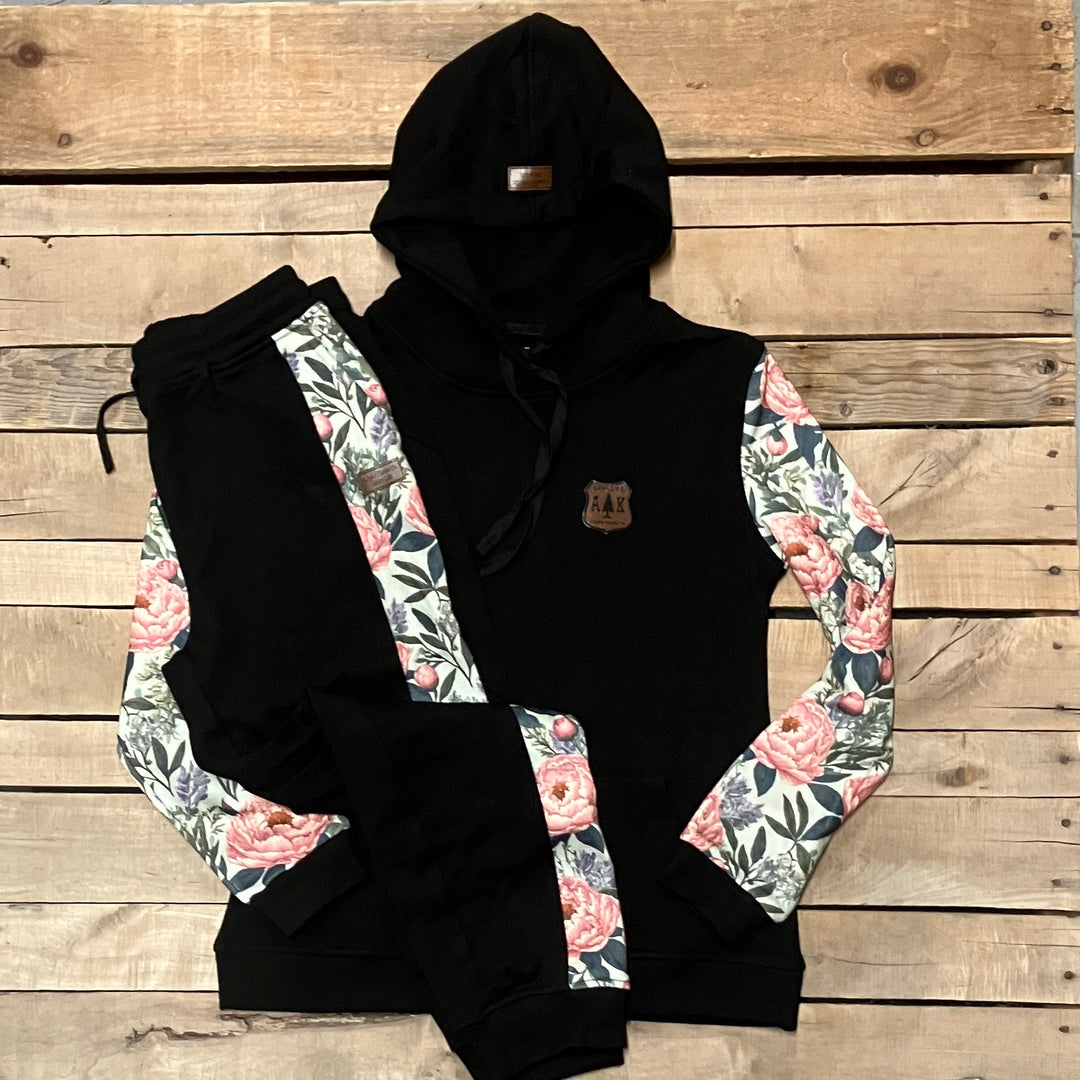 Vintage Peony Print Sweatpants