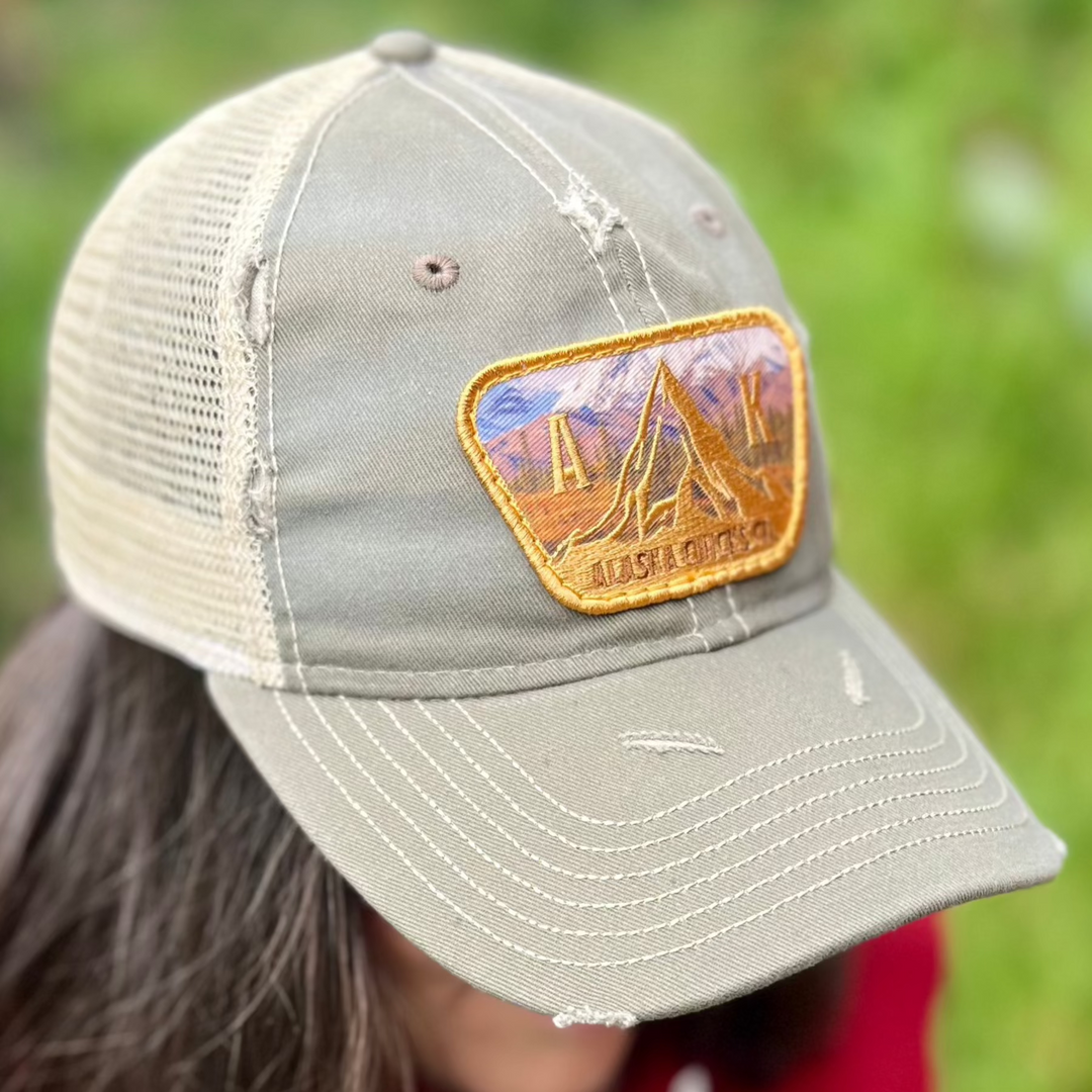 Distressed AK Patch Trucker Hat