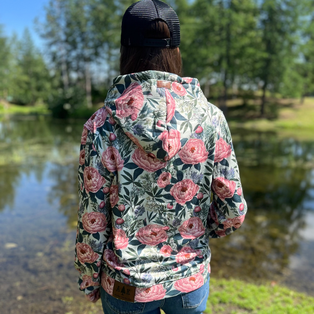 Solid Vintage Peony Hoodie