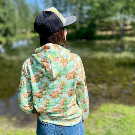 Solid Watercolor Woodland Hoodie
