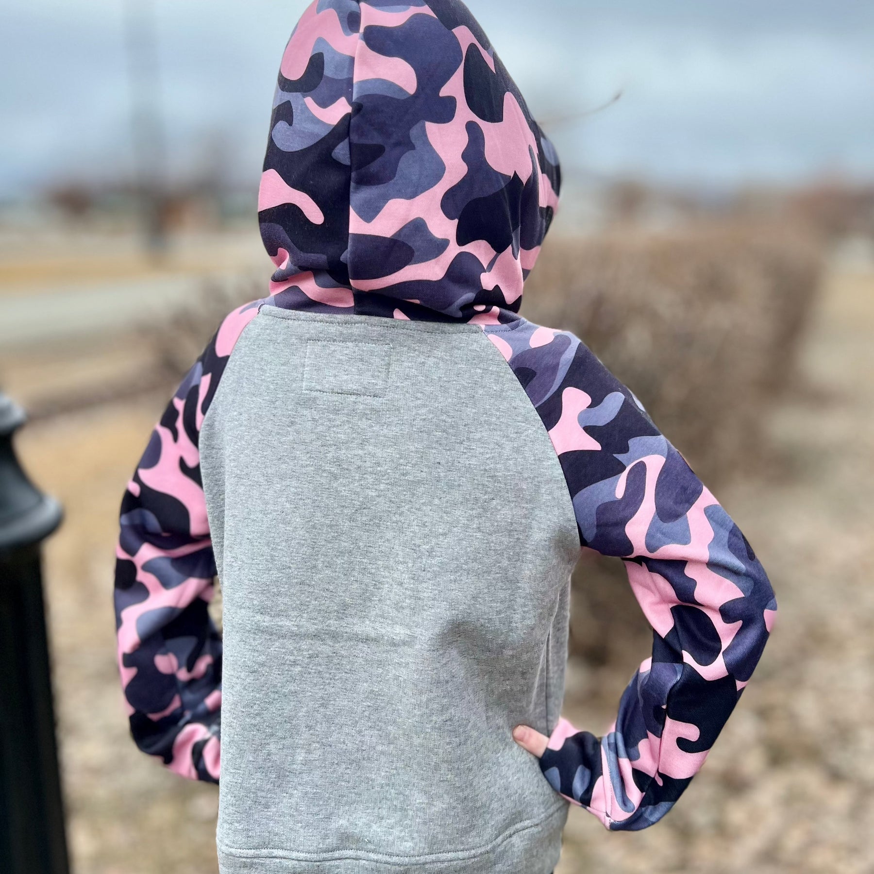 Girl s Camo Accent Hoodie Alaska Chicks Co