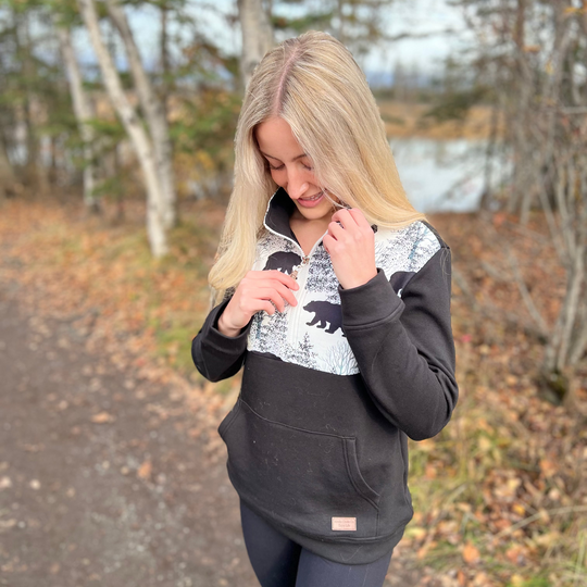 Printed Quarter Zip Pullover