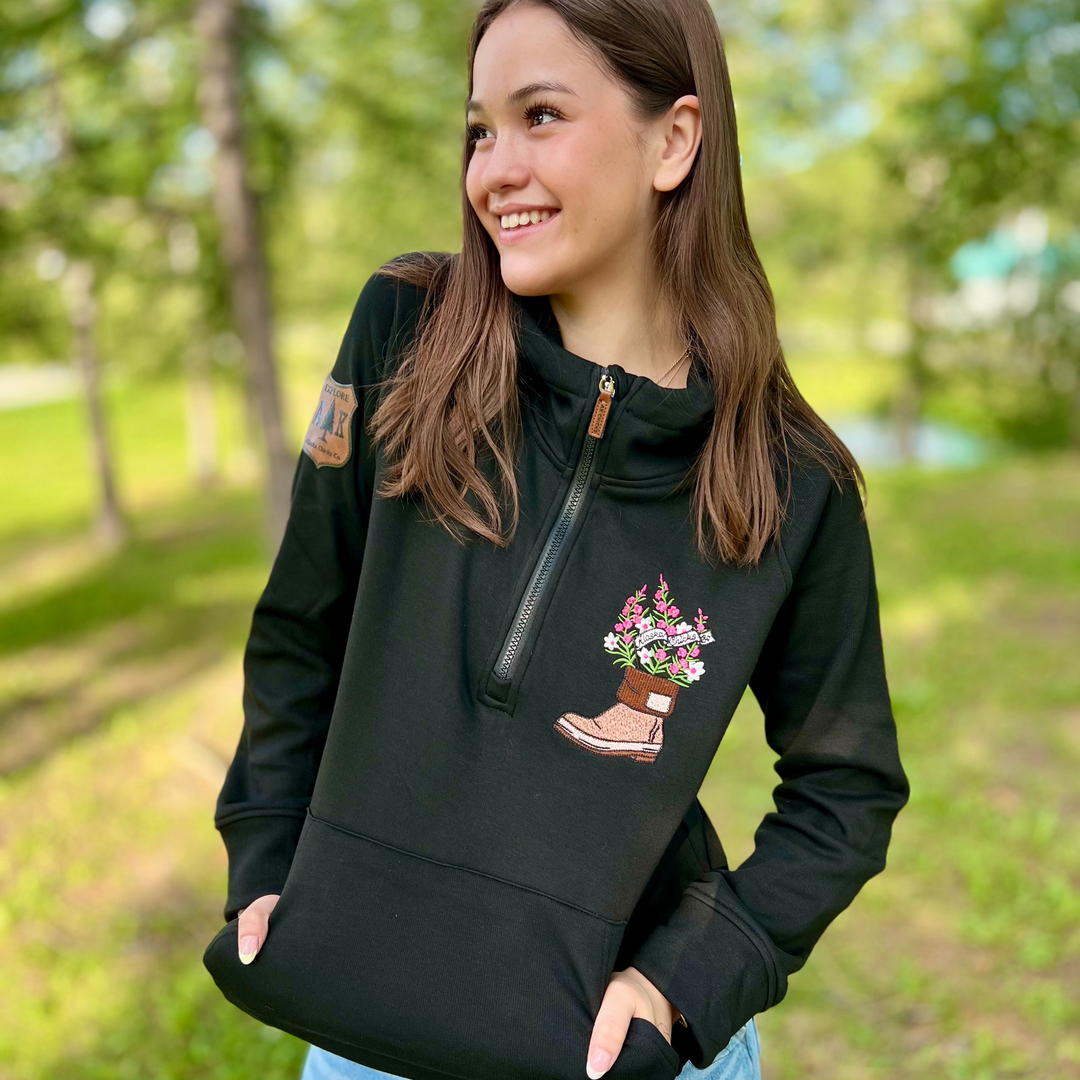 Fireweed Boot Embroidered Quarter Zip