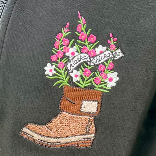 Fireweed Boot Embroidered Quarter Zip