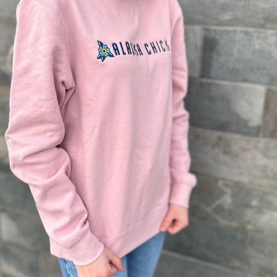 Embroidered Alaska Chick Crewneck