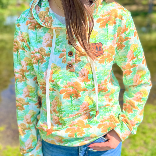 Solid Watercolor Woodland Hoodie