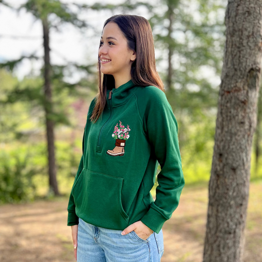 Fireweed Boot Embroidered Quarter Zip