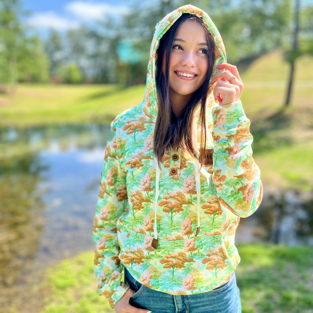 Solid Watercolor Woodland Hoodie