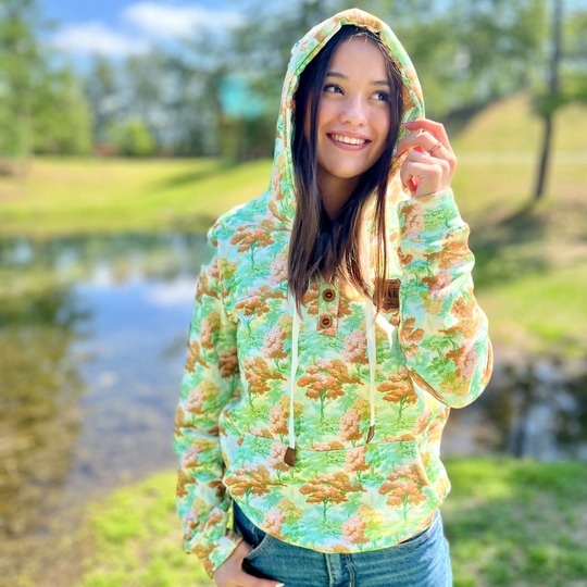Solid Watercolor Woodland Hoodie