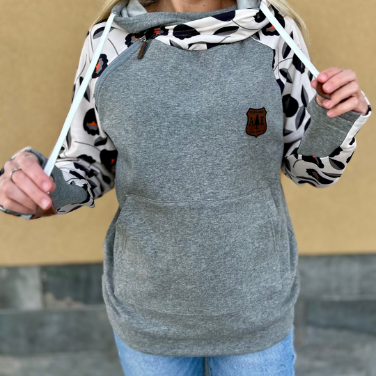 Black Tulip Sleeve Hoodie