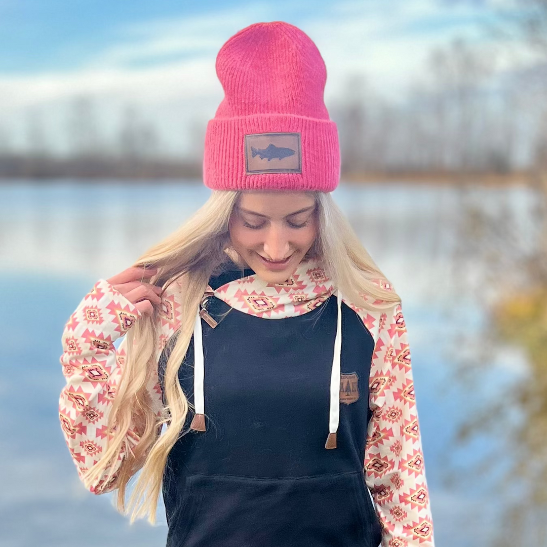 Fuzzy Beanie - Single Salmon