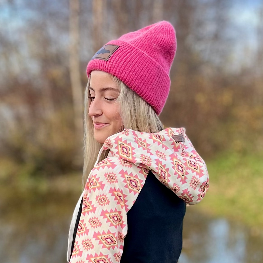 Fuzzy Beanie - Single Salmon