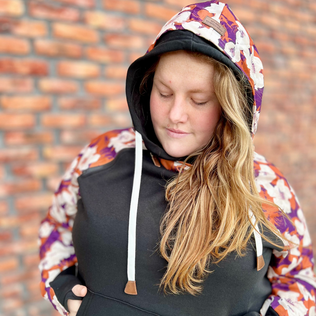 Fall Flower Sleeve Hoodie – Alaska Chicks Co - Main Image