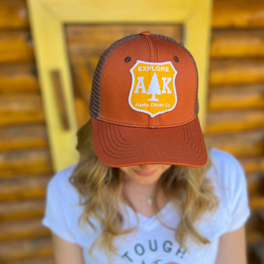 AK Shield Fabric Patch Trucker Hat