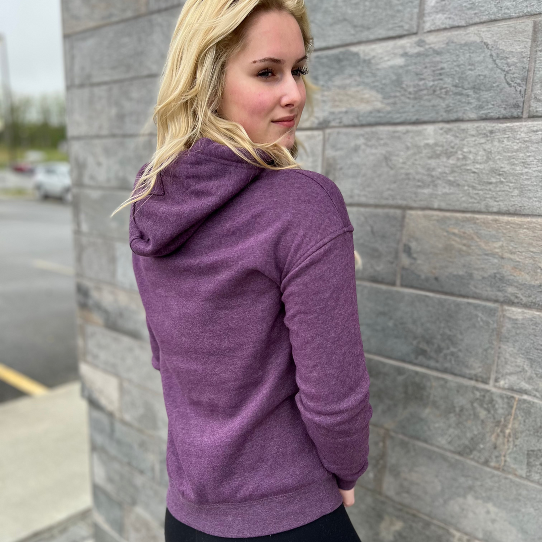 Live Simple Wildflower Cross Neck Hoodie