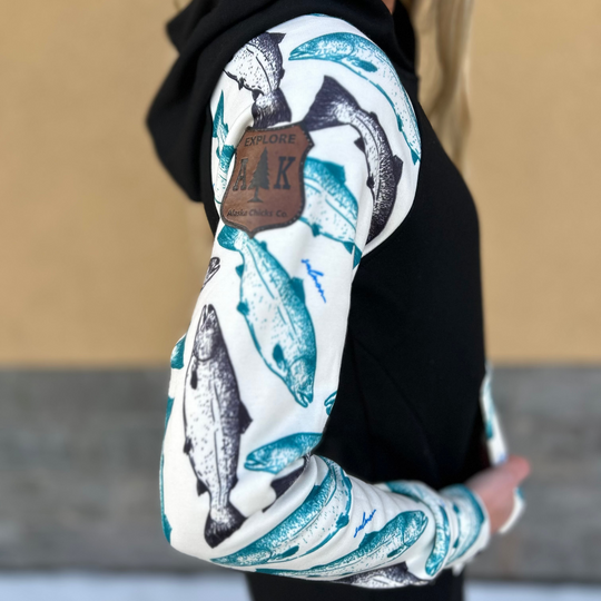 Printed Sleeve Tunic Hoodie