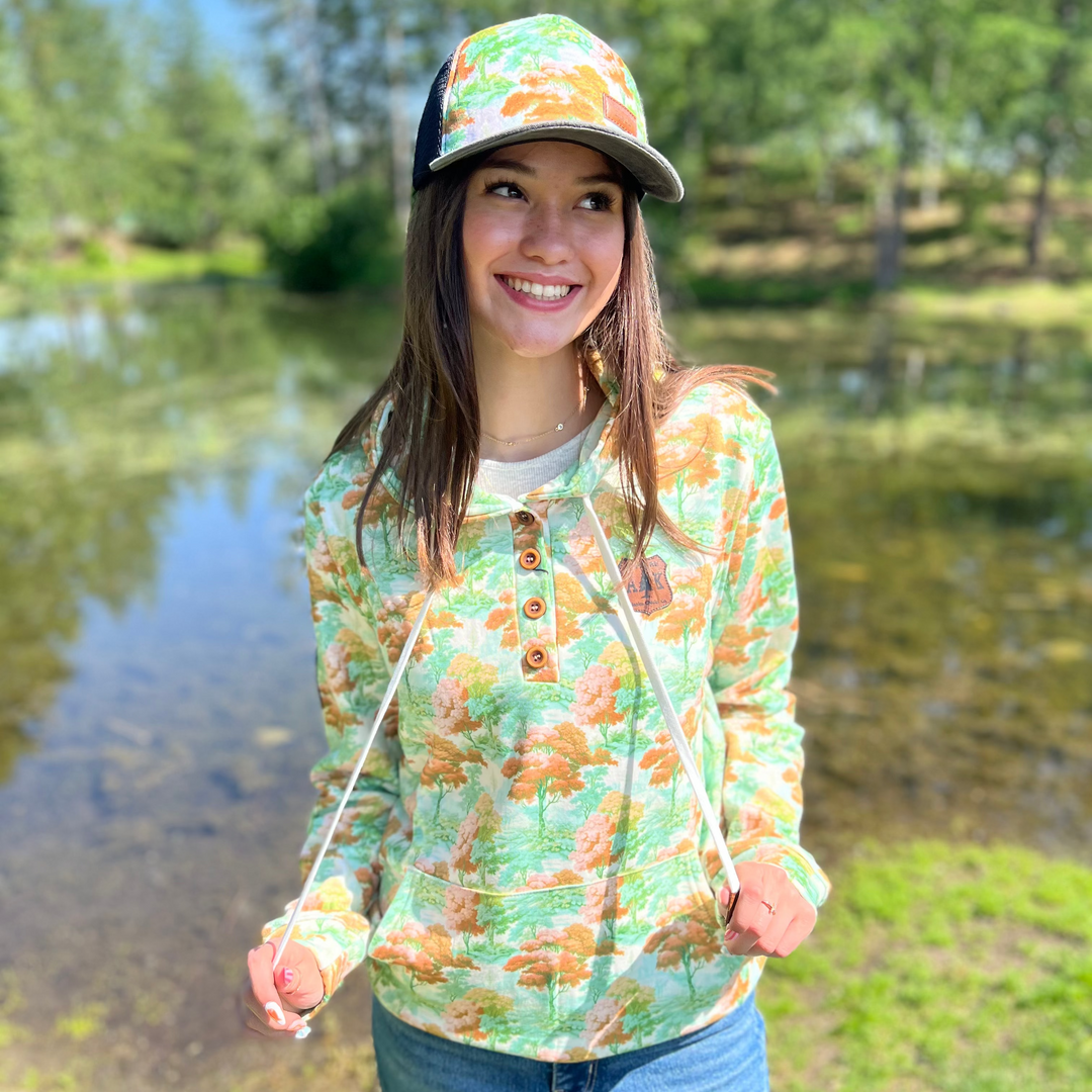 Solid Watercolor Woodland Hoodie