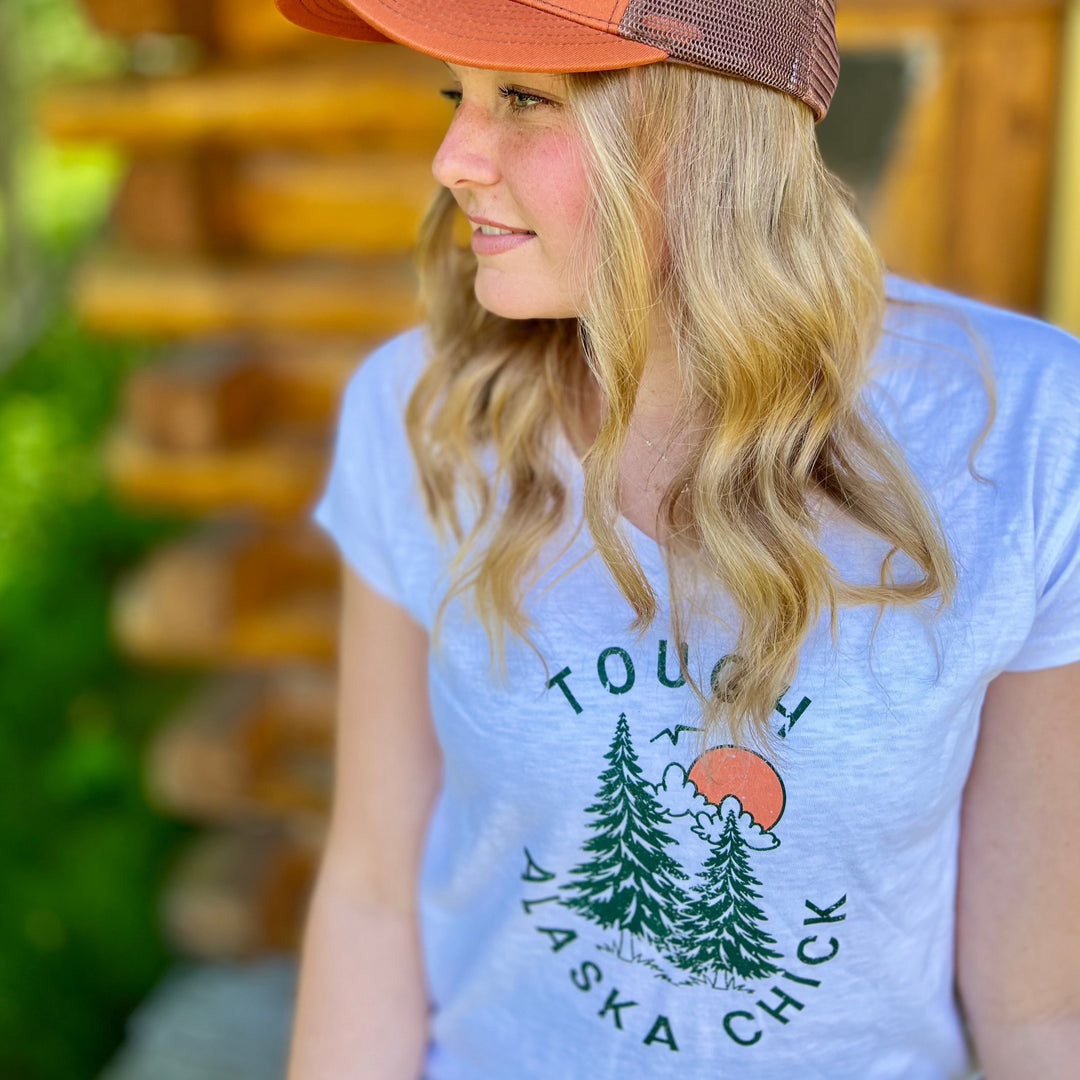 Tough Alaska Chick V-Neck