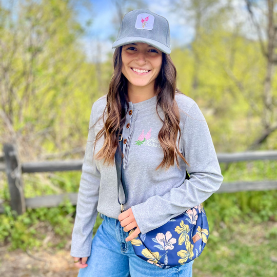 Embroidered Long-Sleeve Henley